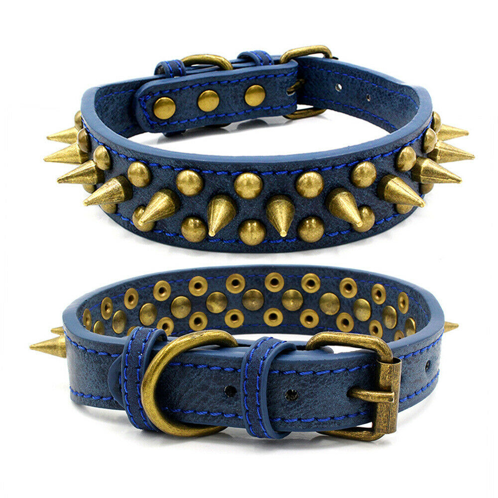 Spiked Dog  Leather Collar