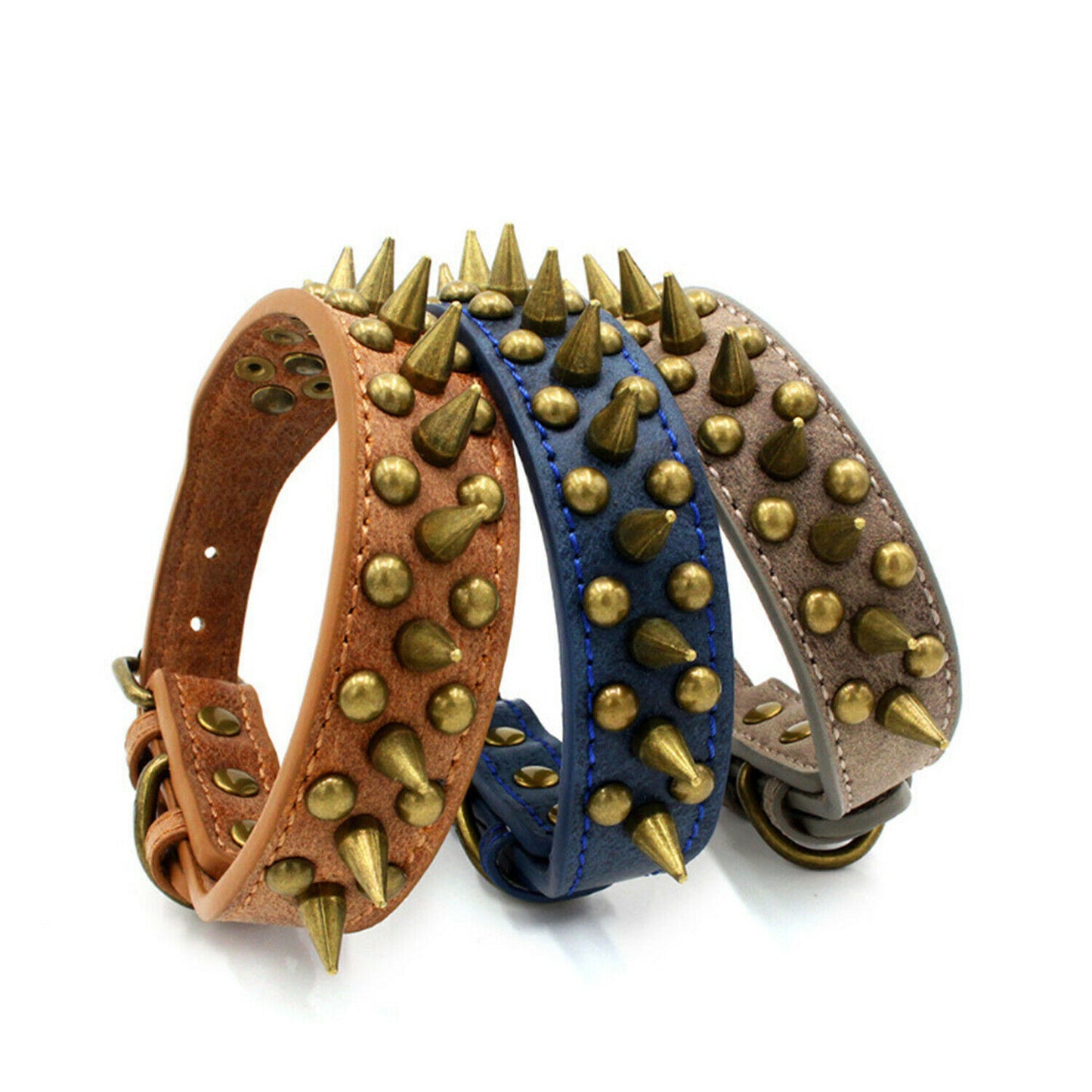 Spiked Dog  Leather Collar